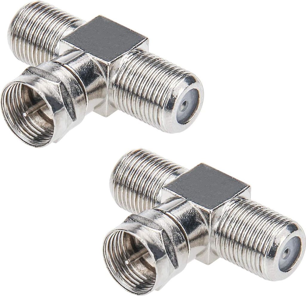 Koaxialkabel Splitter,F Typ Stecker auf 2 F Buchse 3 Wege T Stecker