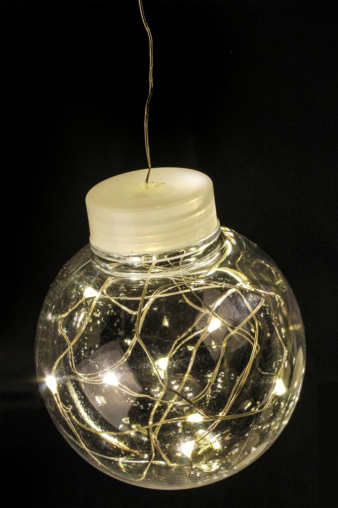 LEX LED Lichtervorhang mit 10 Kugeln und 200 Micro LEDs, Produktbild 