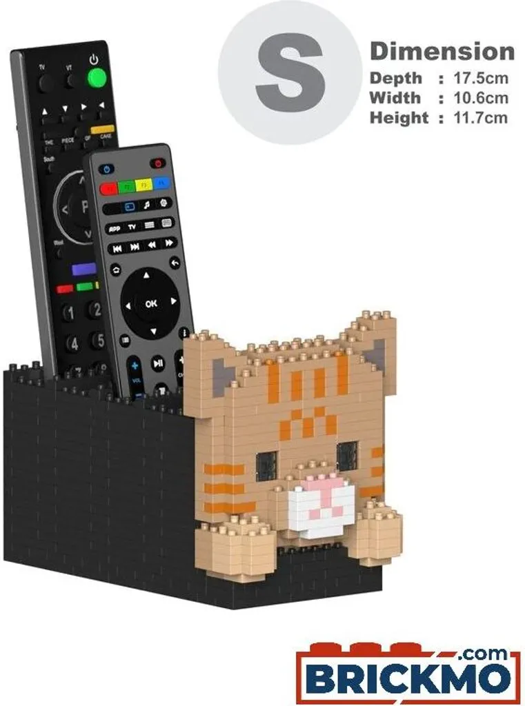 Rangement télécommande Chat Tabby JEKCA : Déco ludique pour le salon