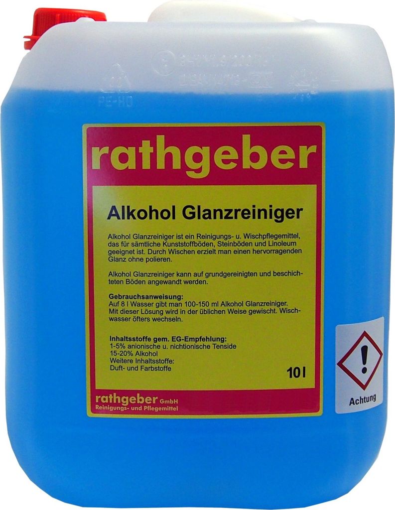 Alkohol-Glanzreiniger 10,0 L PE-Kanister