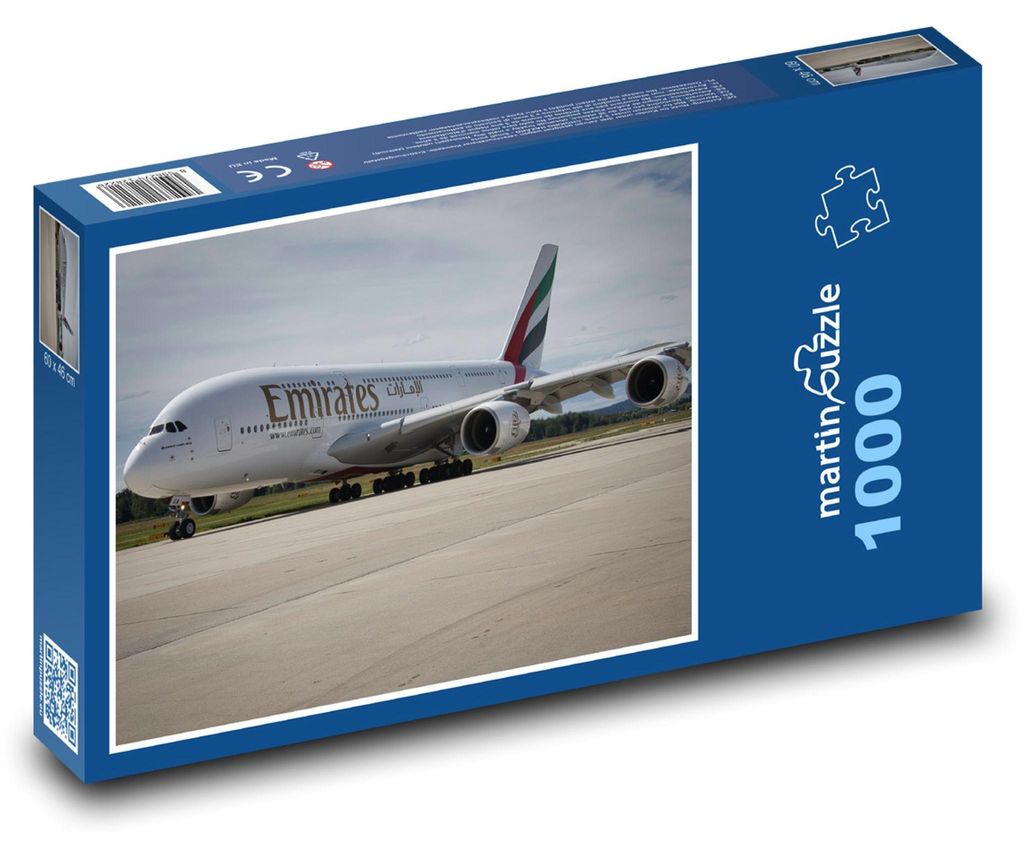 Puzzle 1000 Velké dopravní letadlo na letišti - Obrázek produktu 