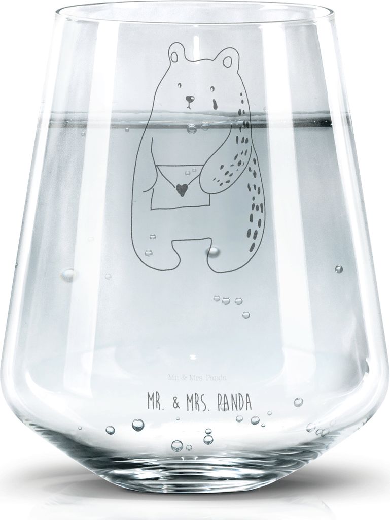 Mr. & Mrs. Panda Glas Bär Vermissen - Transparent - Geschenk, Becherglas, Tumbler, Reise, Verreist, Freundin, Unglücklich Verliebt, Liebeskummer,...