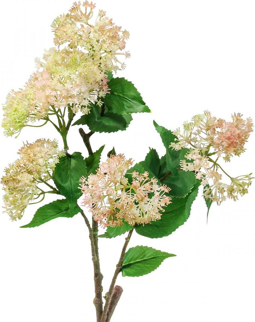 Künstlicher Flieder Holunderzweig Dekozweig 77cm - Sommerdeko, Blumenstrauß, Vase, Wohnzimmer, Hochzeit