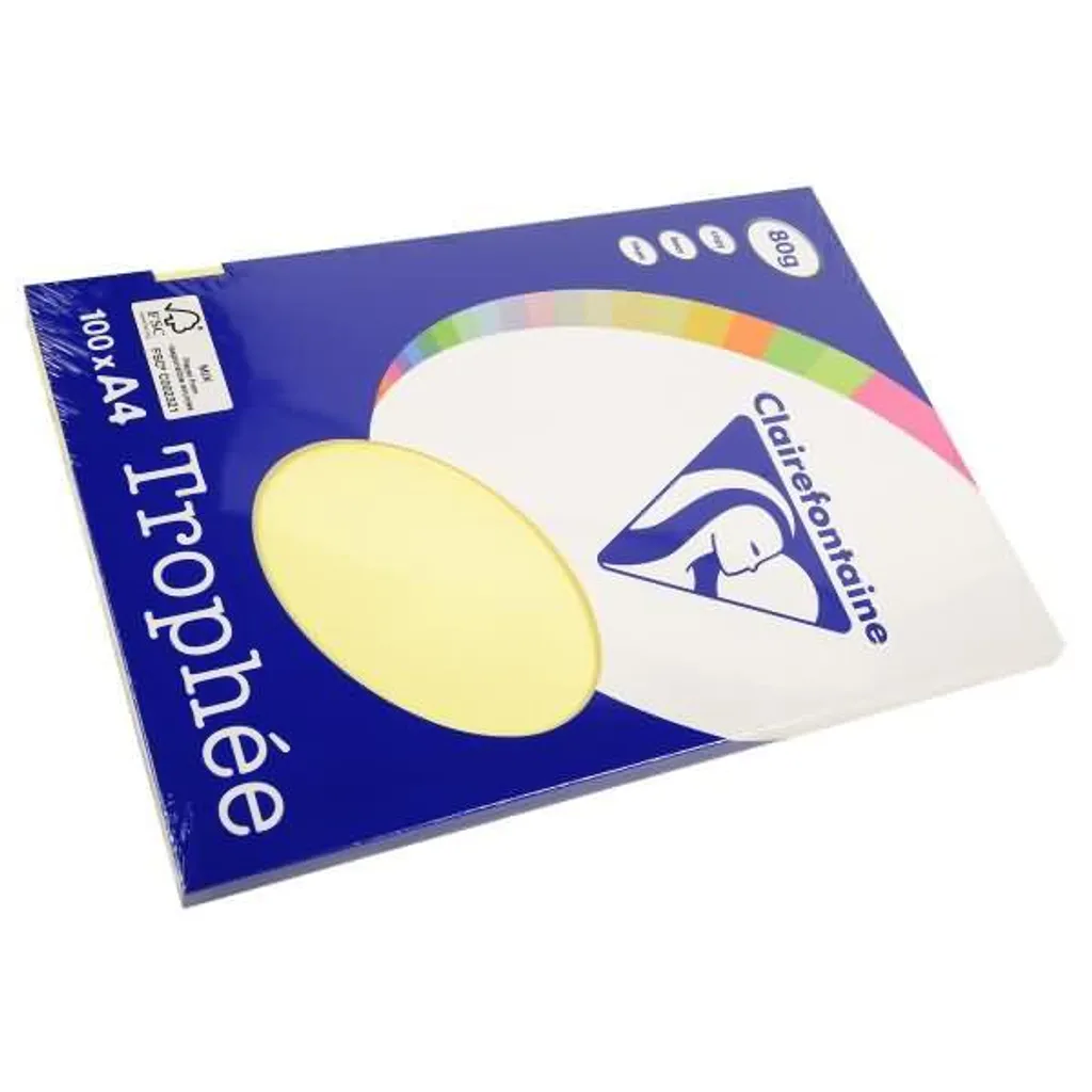 Clairefontaine Trophée 4107C A4 80g Giallo | Carta per Volantini e DIY