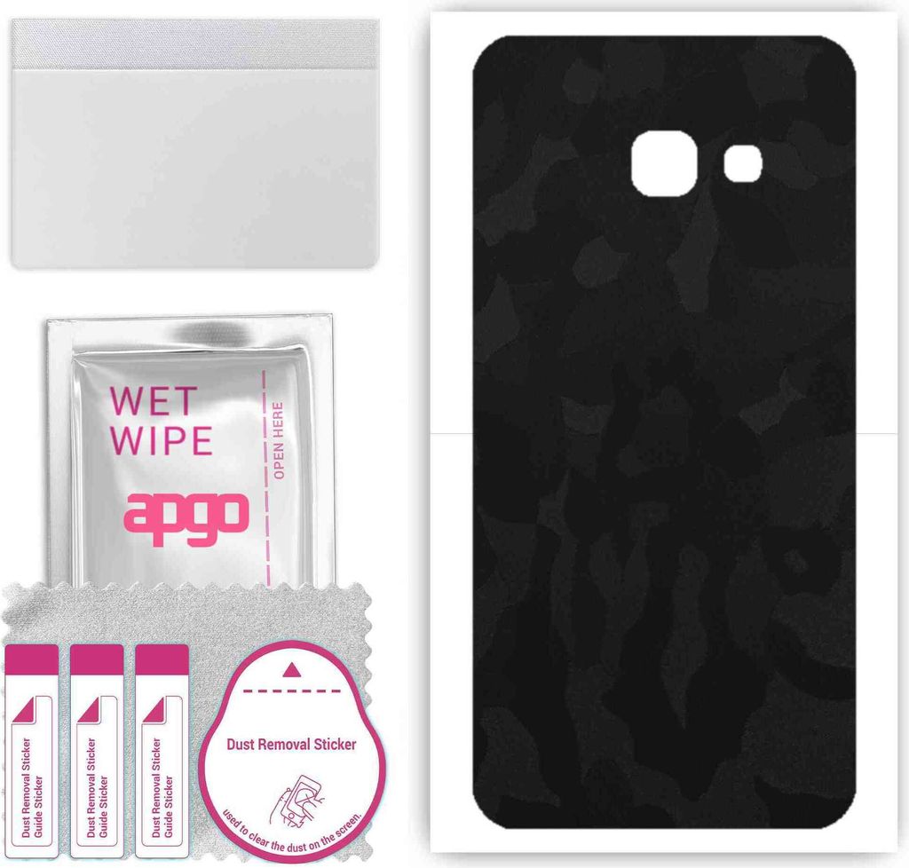 apgo Rückseite Schutzfolie, Skin, kompatibel mit Samsung Galaxy A3 (2017), Hinten Displayschutzfolie aus Vinylfolie, kratzfest, einfache Montage -...
