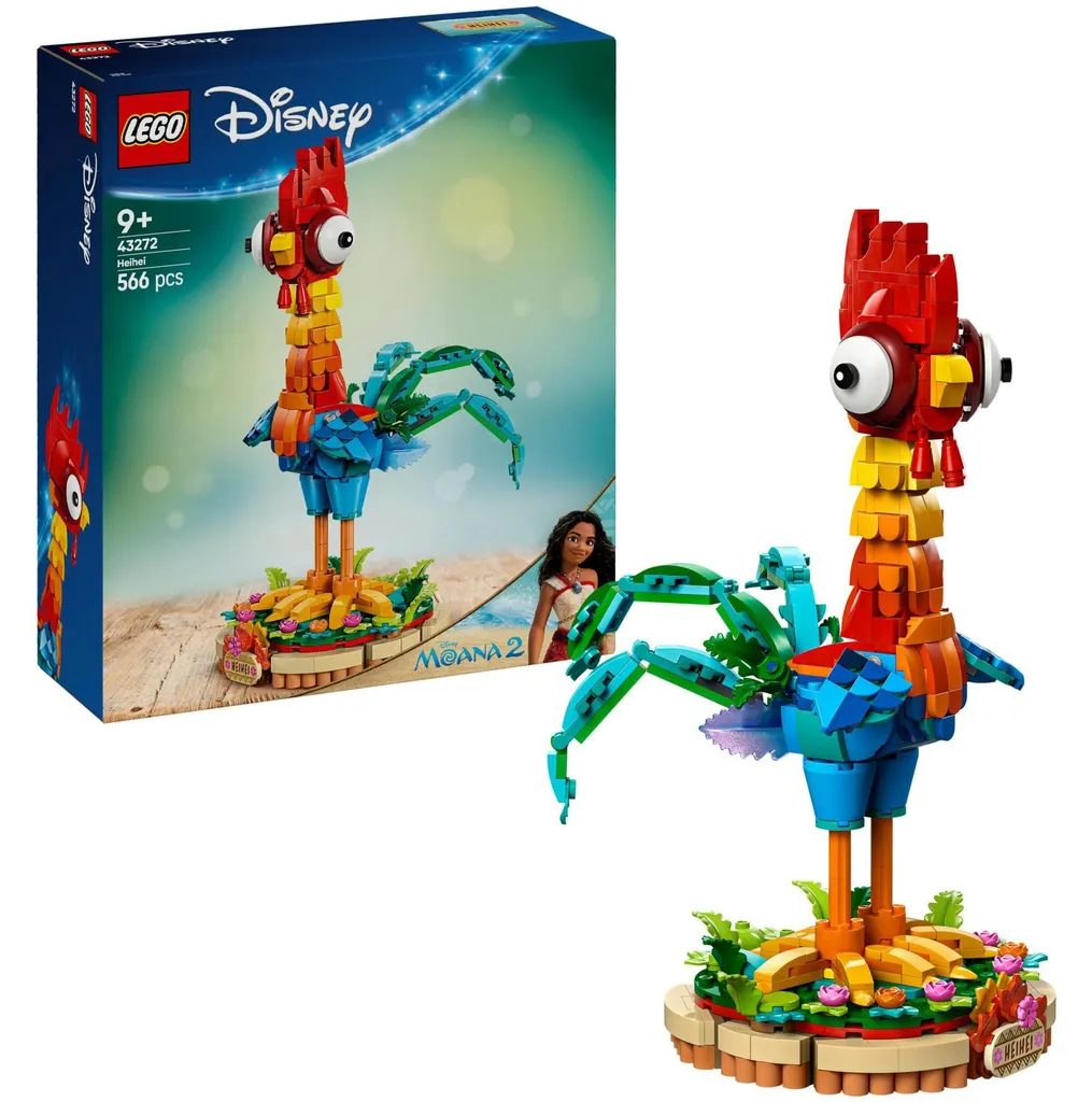 Cadeau Vaiana 2 Fille 9 ans LEGO Heihei Figurine Disney à Jouer et Exposer