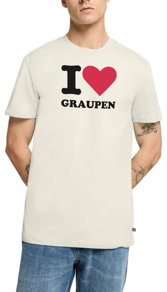Spreadshirt Stromberg Mit Spruch I Love Graupen Männer Premium T-Shirt, 5XL, Naturweiß
