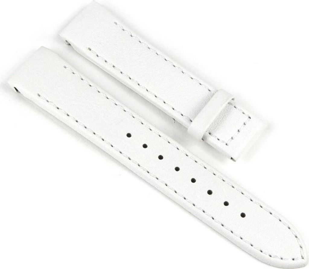 Lotus Ersatzband Uhrenarmband weiß Leder 19mm für Produktbild 