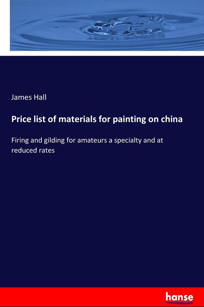 Price list of materials for painting on china
