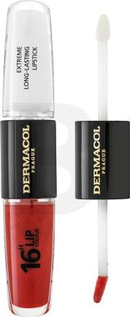 Dermacol 16H Lip Colour Extreme Long-Lasting Lipstick zweiphasige, langanhaltende Farbe und Gloss für die Lippen No. 20 8 ml