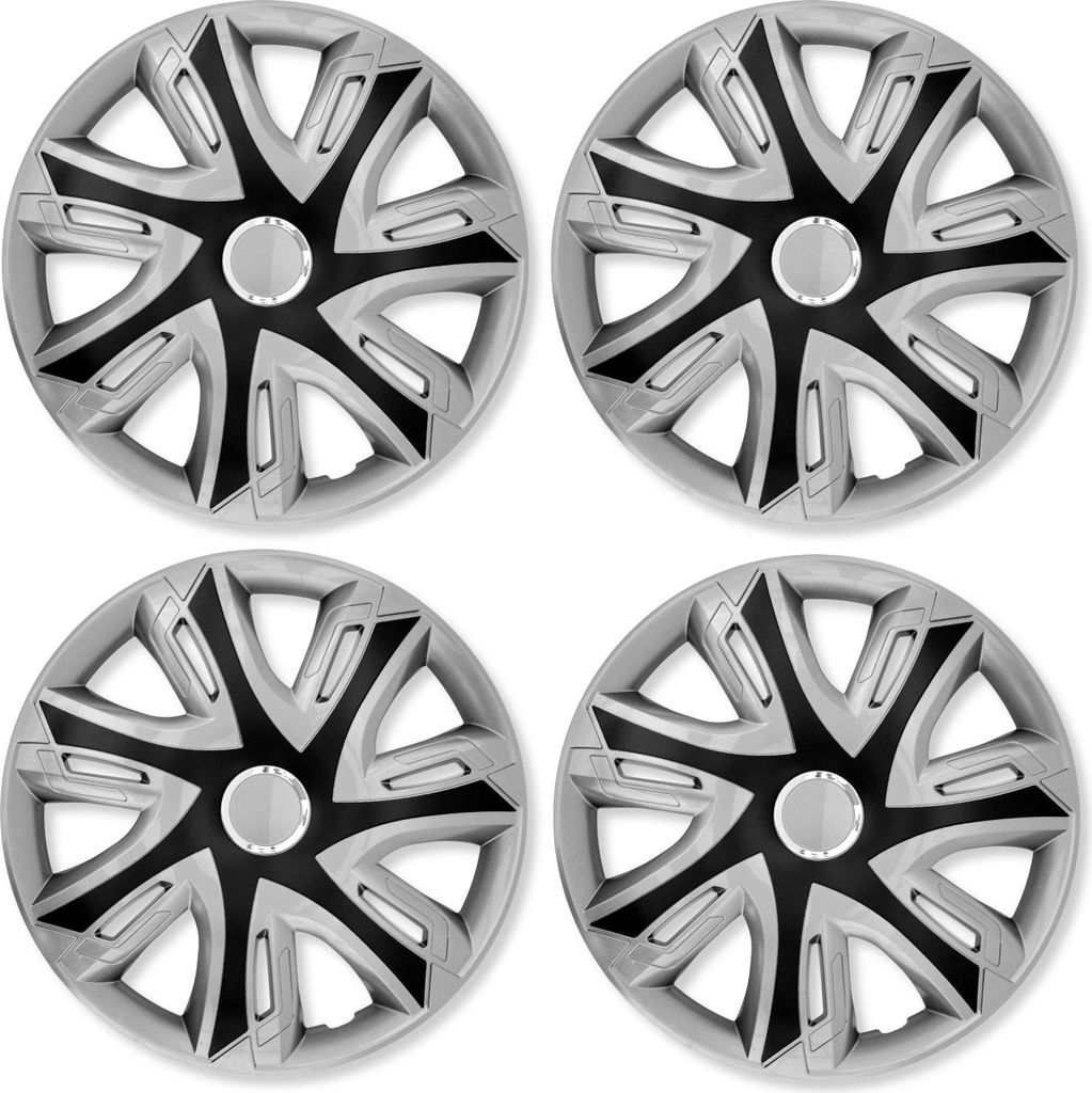 Kołpaki Supernova Bicolor Silver Black + Ring 15 kalibrov Obrázok produktu 