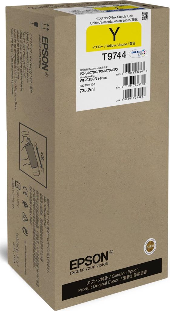 Epson T9744 - Größe XXL - Gelb - original - Tinten-Packung
