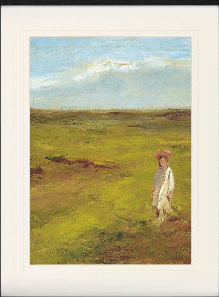 Max Liebermann Gerahmtes Bild Mit Edlem Passepartout | Wand-Bilder | Im Bilderrahmen - Kind In Den Dünen, 1907 (80 x 60 cm)