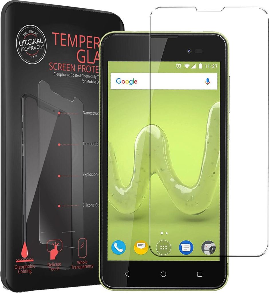 2x Conie Glasfolie für Wiko Sunny 2 Plus Displayschutz Folie Panzer Glas Premium Schutzfolie Set Blasenfrei