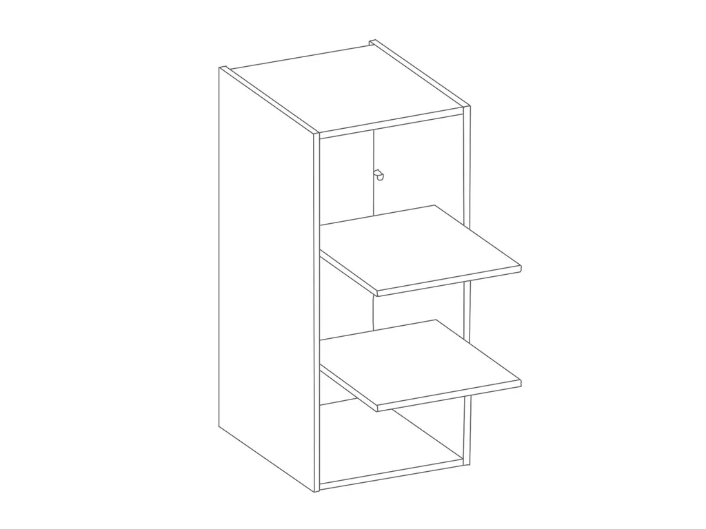 Pensile Alto Vetrato SOPHIA 40cm Bianco/Artisan - Specifiche Tecniche - 2