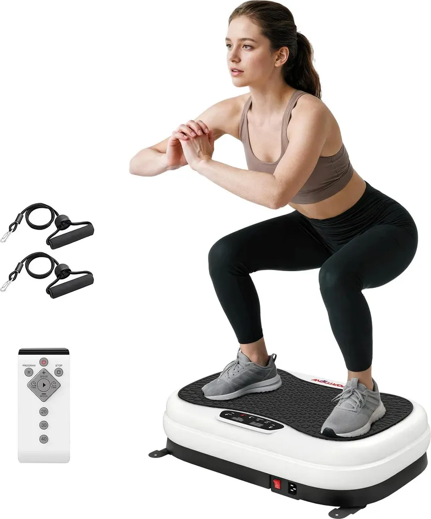 Soulagez vos tensions avec cette plaque vibrante noire pour le fitness