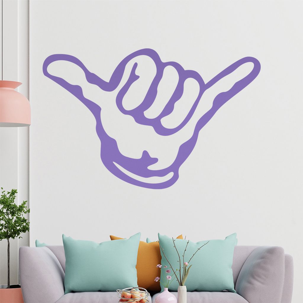 KIWISTAR Hang Loose Hand - Surfer Move Shaka Wandtattoo in 6 Größen - Wandaufkleber Wall Sticker - Dekoration, Küche, Wohnzimmer, Schlafzimmer, ...