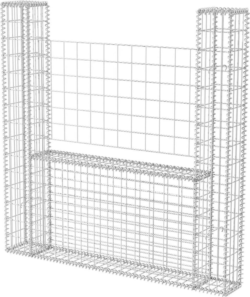 vidaXL Gabionenkorb U-Form Stahl 160×20×150 cm