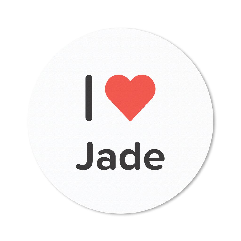 MuchoWow Mauspad Mousepad Ich liebe - Jade - Mädchen 20x20 cm - Mousepads - Maus Mat - Pad - Mausunterlage - Schreibtischmatte