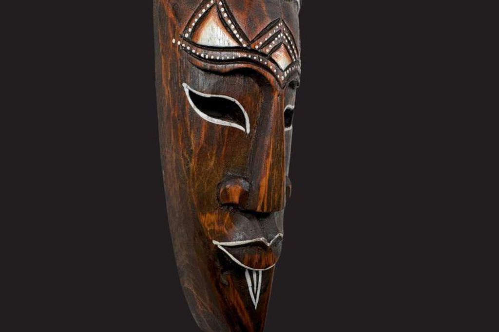 Maske Keno, Man, 50 cm, handgearbeitete Holz-Maske aus Produktbild 