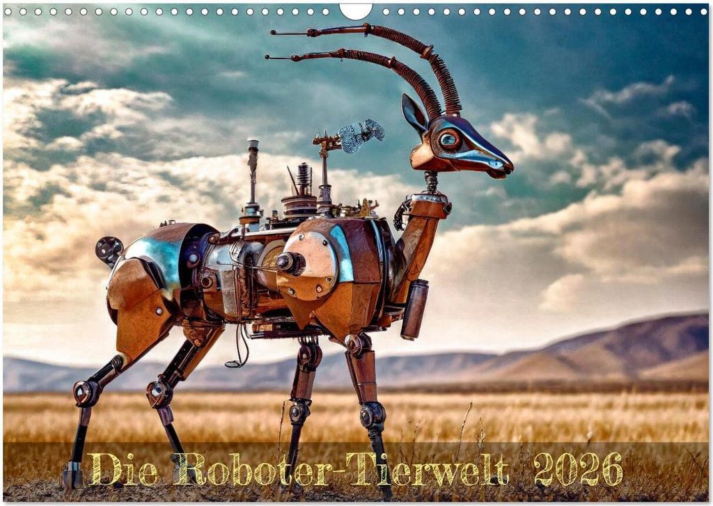 Die Roboter-Tierwelt (Wandkalender 2026 DIN A3 quer), CALVENDO Monatskalender