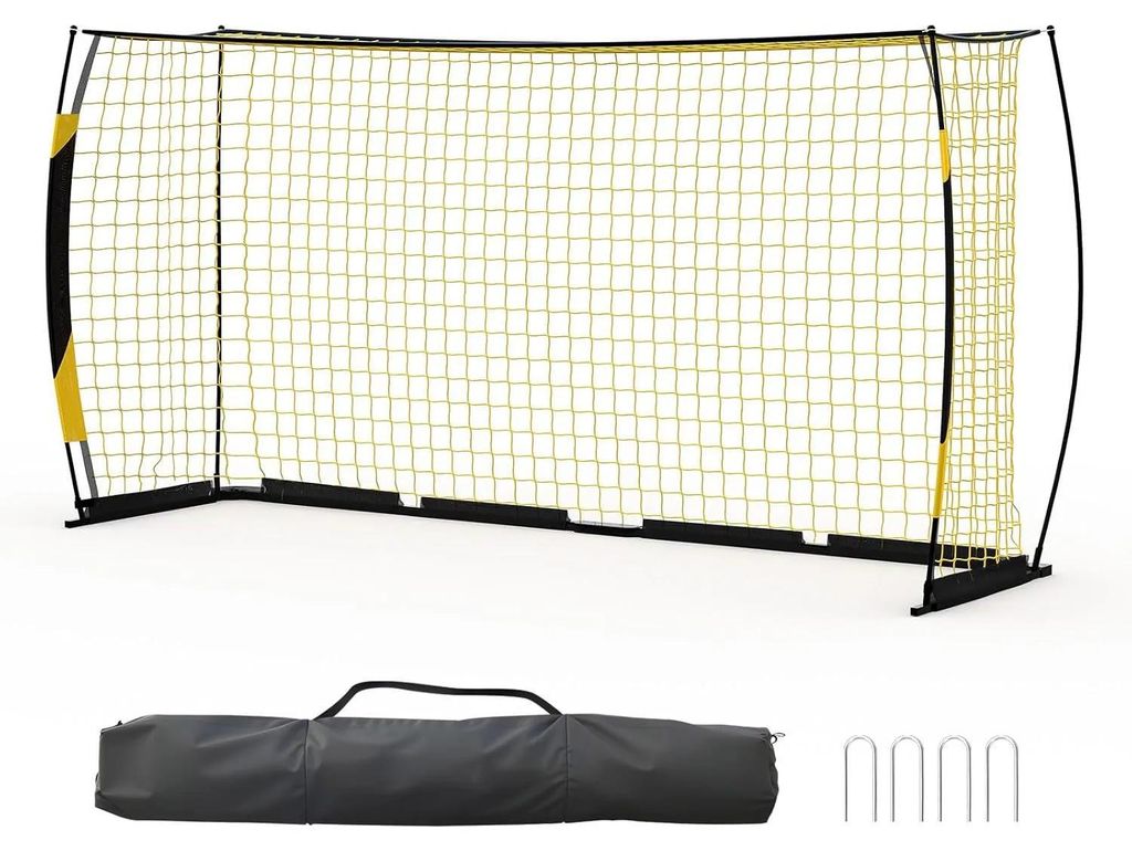 Fußballtor Garten - Tragbares 12x6 ft (3,6x1,8 m) Trainings-Tor - Metallrahmen Rebound Netz - Für Passen, Ballkontrolle & Schusstraining