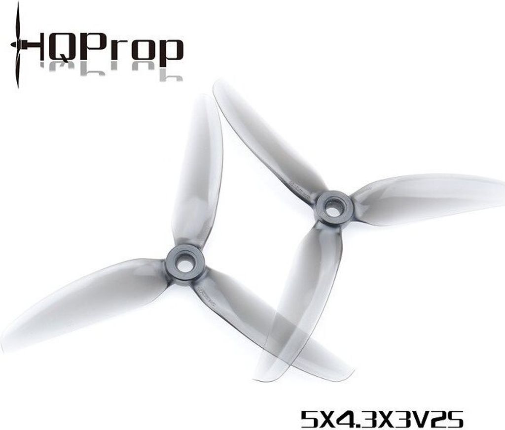 HQ Freestyle Dreiblatt Propeller 5X4.3X3V2S Grau 4 Stück PC Produktbild 