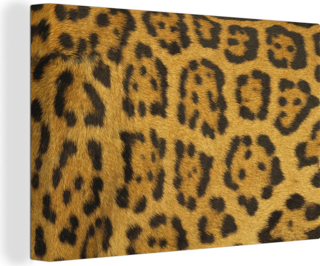 OneMillionCanvasses - Leinwandbilder - 140x90 cm, Leopardenfell, Wandbilder Kunstdruck Wanddekoration