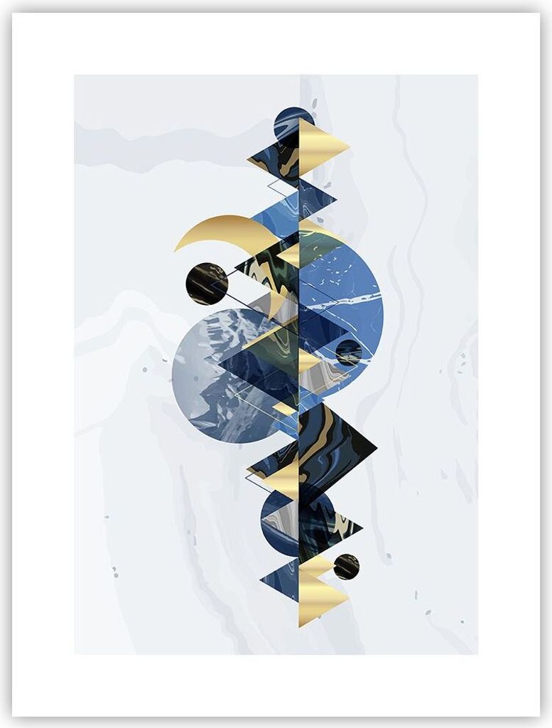Poster - Poster ohne Rahmen - Abstraktion Geometrisch Berge Produktbild 
