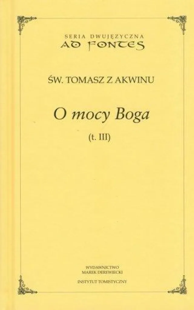 Livre de théologie Sur la puissance de Dieu T.3 - Édition d'étude luxe