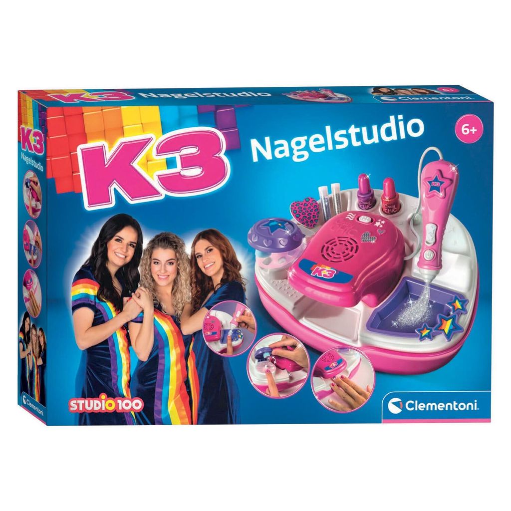 Clementoni K3 Nagelstudio - Nail Art Set für Kinder - Kreatives Spielzeug
