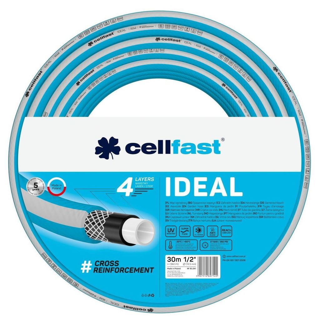 Cellfast Wąż Ogrodowy Ideal Rozmiar: 1/2" Długość: 50M Zdjęcie produktu 