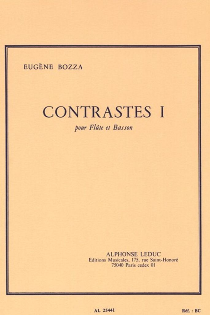 Contrastes 1 pour flute et basson