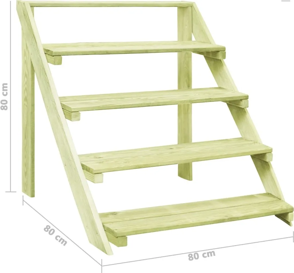 Bac à fleurs en bois de pin traité 80 cm résistant aux intempéries - 5
