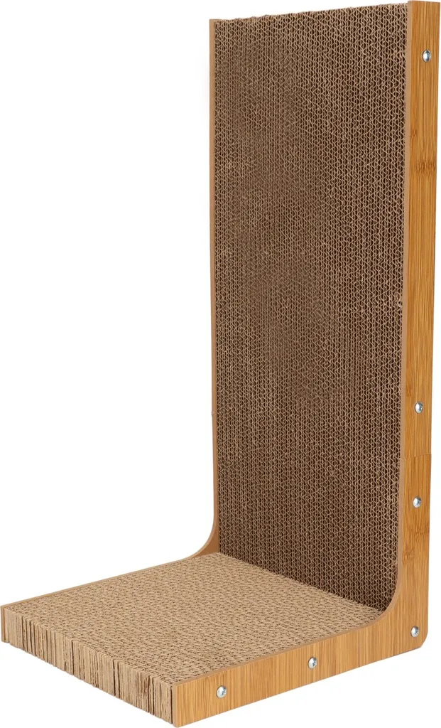 Grattoir chat résistant avec herbe à chat Funisch design ondulé L