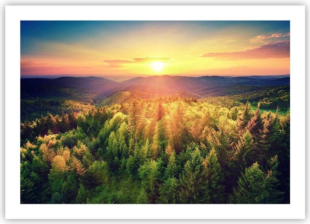 Poster - Poster ohne Rahmen - Berge Natur - 70x50 cm - Wand Bild - Wanddeko - Wandbilder - Kunstposter - Wandposter - Bilder - Kunstdruck - Wanddek...