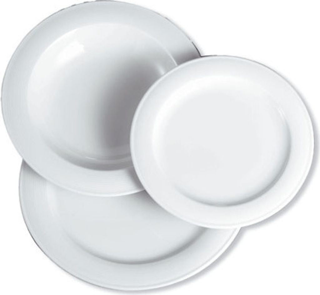 6x Fahnen-Salatteller 20 cm, tief Tellerset, Speiseteller