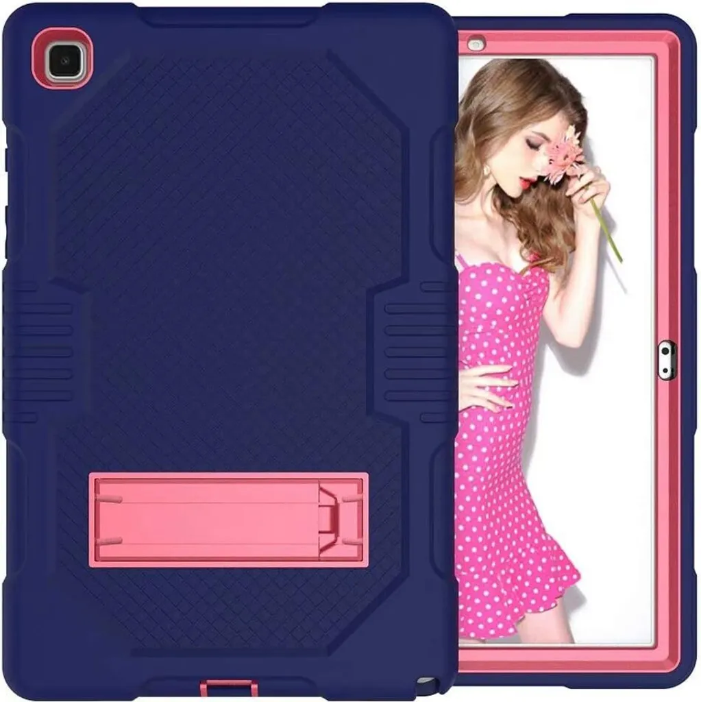Cover Blindata Samsung Tab A7 10.4 Antiurto con Stand Blu Scuro Navy