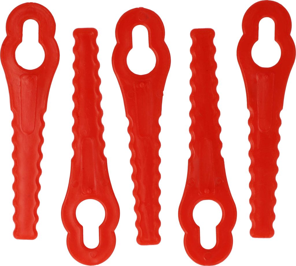 vhbw 5x Ersatz-Messer Ersatz für Güde 58586 für Rasentrimmer - Ersatzklinge Rot, Kunststoff