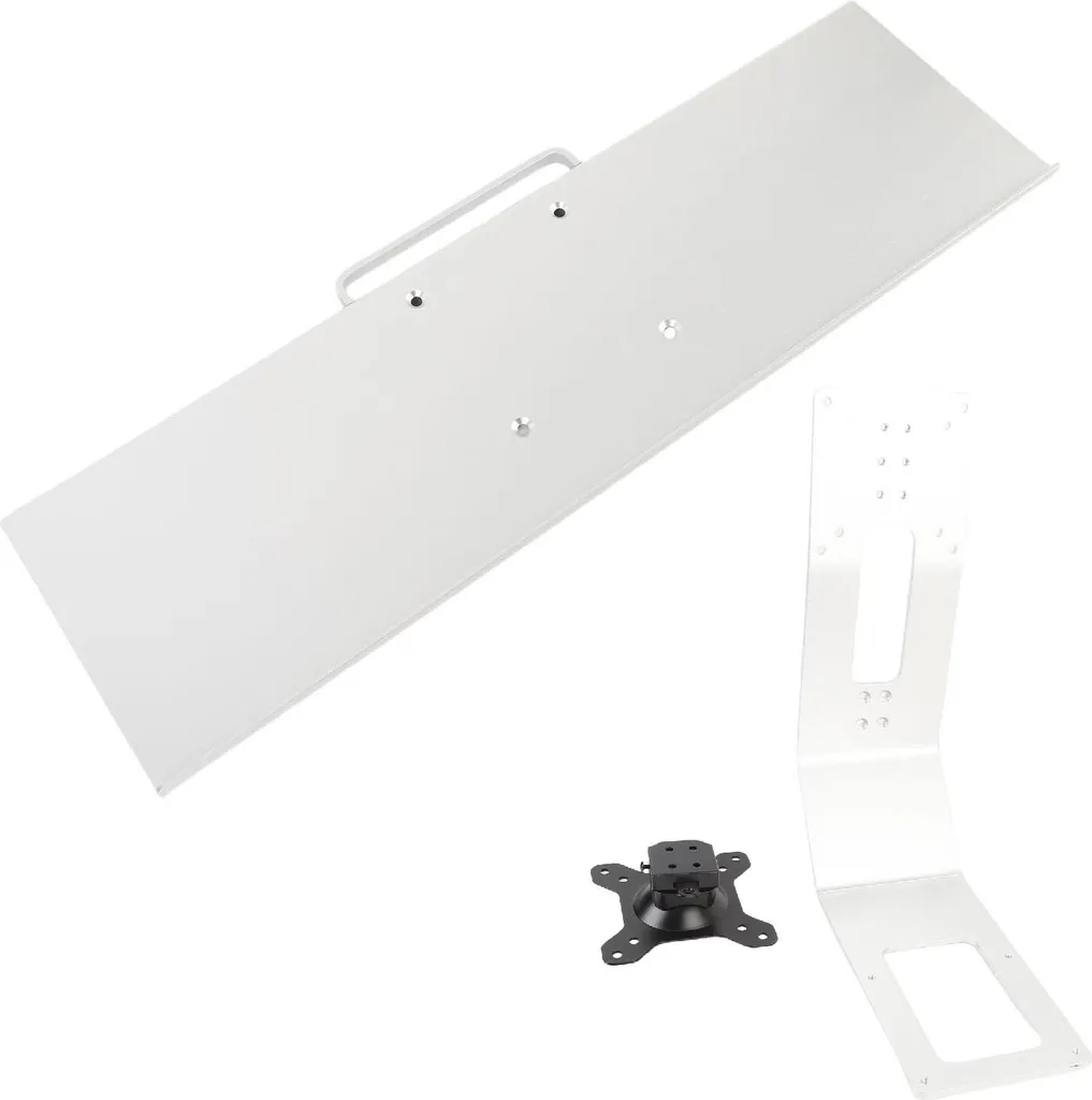 Support d'ordinateur aluminium gris sidéral avec socle écran et clavier