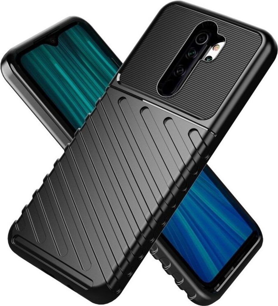 cofi1453 Hybrid Armor Etui SchutzHülle "Thunder" Case Bumper Cover Handyhülle Matt Hülle Robust Rutschfest kompatibel mit Xiaomi Redmi 8