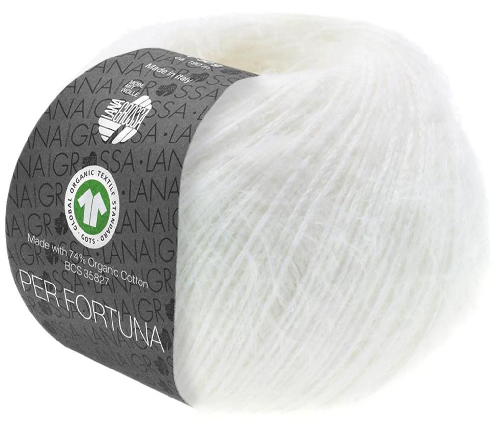 Lana Grossa - Per Fortuna GOTS 0009 weiß Produktbild 