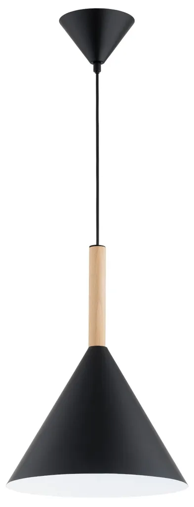 Suspension métal noir FUKS design géométrique E27 15W luminaire robuste