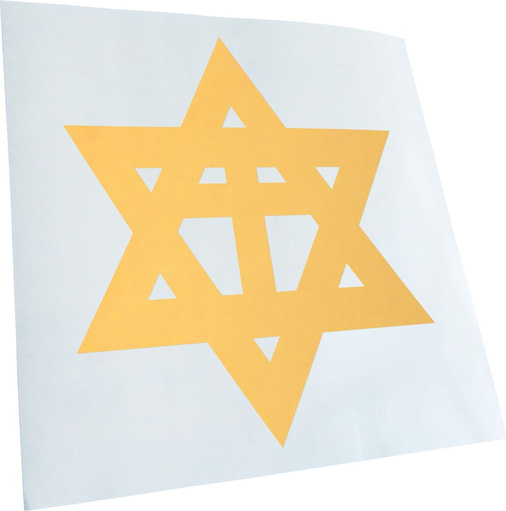 Kiwistar - Autoaufkleber - Messianische Juden D2 - Creme - 24x20cm - Aufkleber für Auto, Laptop, Fahrrad, LKW, Motorrad Mehrfarbig JDM Decal Racing