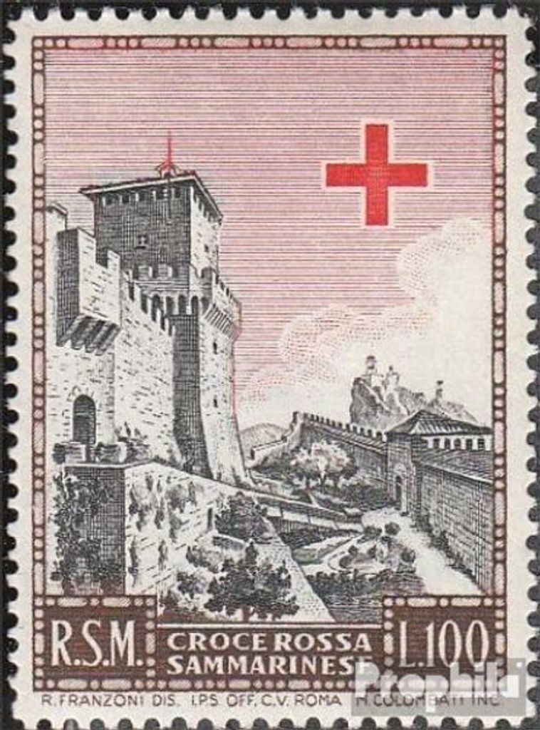 Briefmarken San Marino 1951 Mi 459 postfrisch Gründung Rotes Kreuz