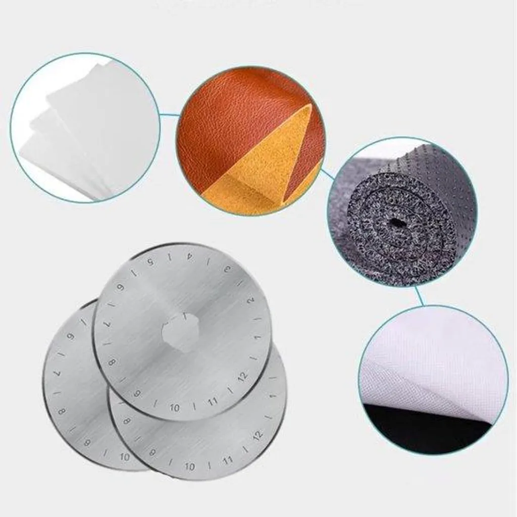 Couteau rotatif 45 mm portable avec sécurité pour papier et cuir