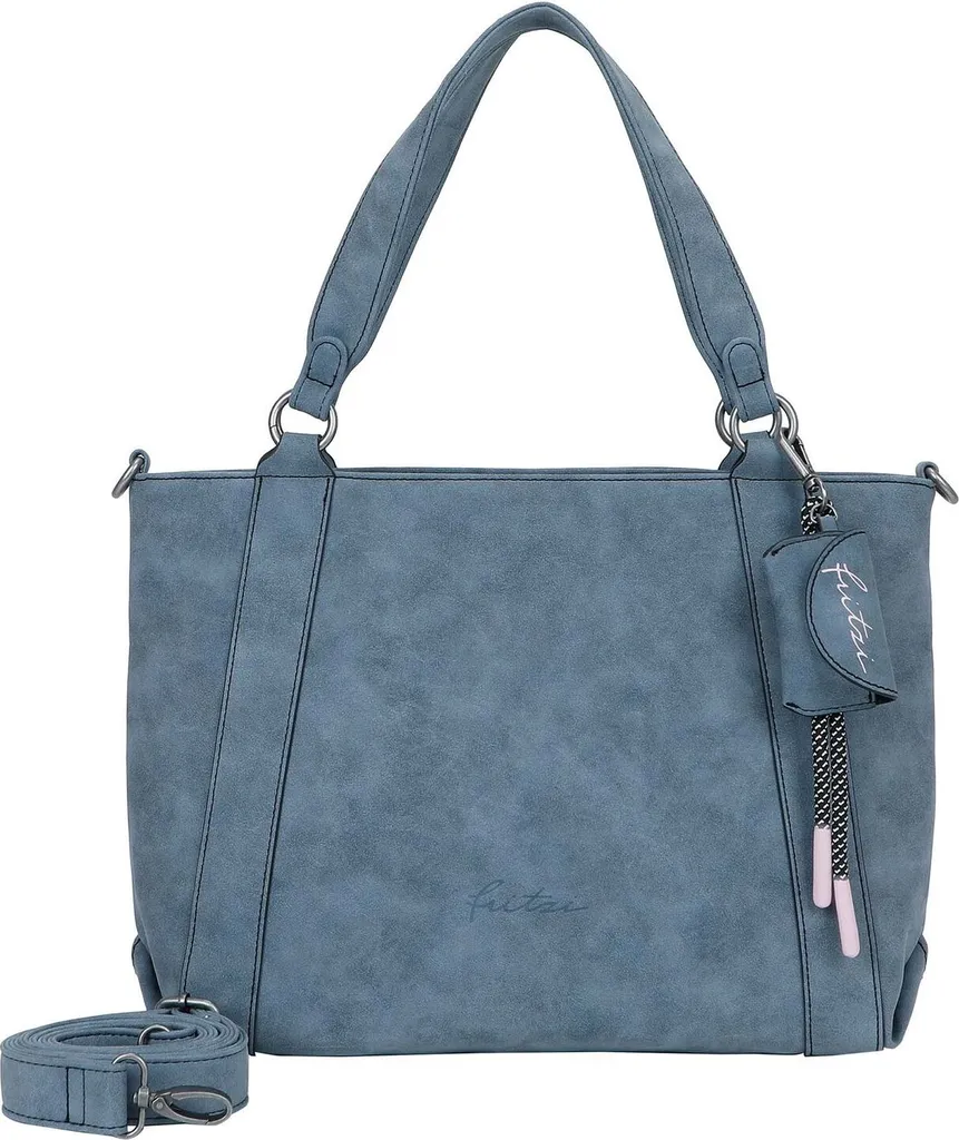 Fritzi aus Preußen borsa shopper borsa a tracolla Bitzi08 Jive Shopper Blue Grey grigio cadetto