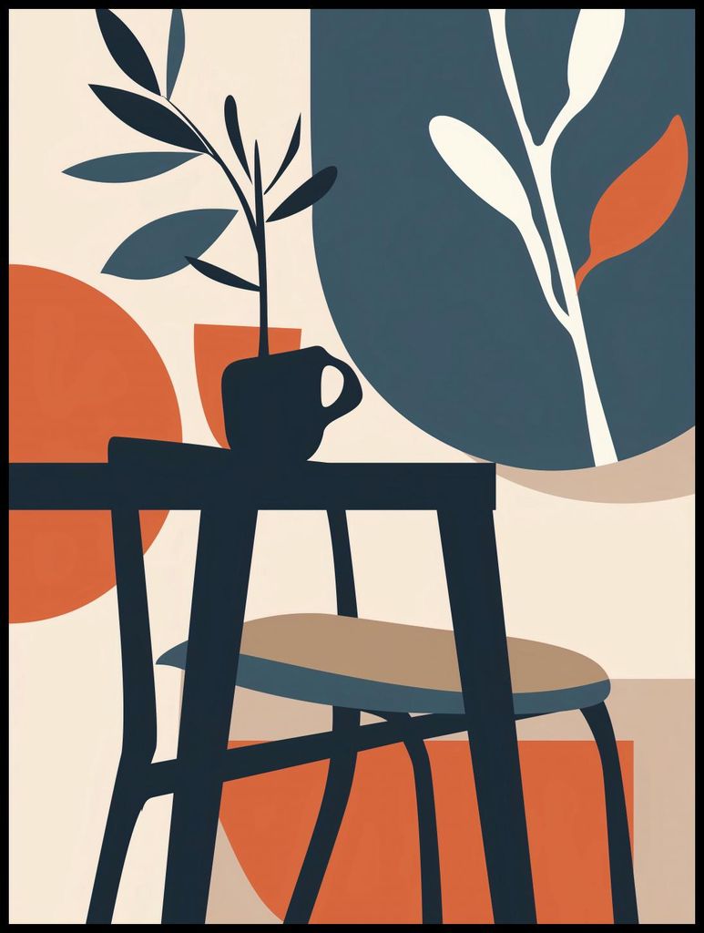 Plakat 75x100cm Morgen im Schatten der Bäume