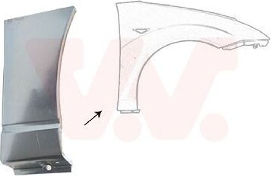 VAN WEZEL 1858156 Kotflügel Vorne Rechts Unten für FORD FOCUS (DAW, DBW) FOCUS Kombi (DNW) FOCUS Stufenheck (DFW)