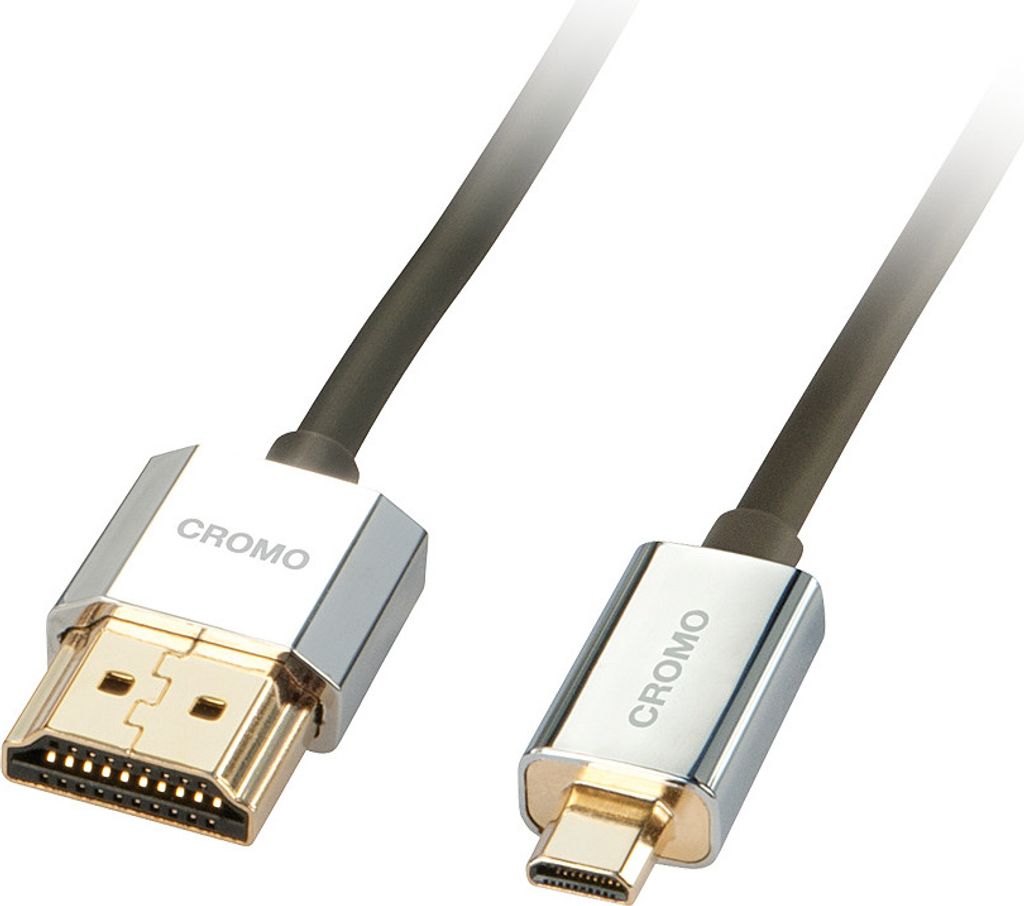 LINDY HDMI High Speed Kabel an Micro HDMI CROMO Slim 2m